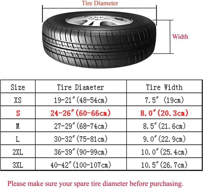MOONET Tough Tire Covers for RV Wheel (4 Pack), Heavy Duty Thicken Sun Protectors for Truck Motorhome Boat Trailer Camper Van SUV Black for Diameter 24"-26" - Image 2
